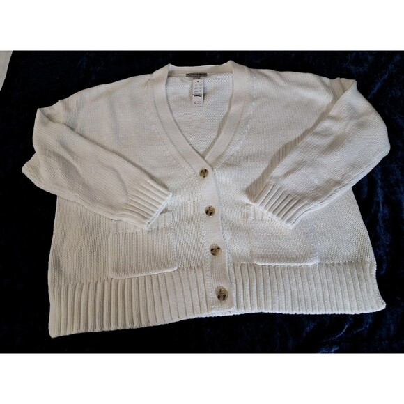 J.Crew Heritage Cotton Relaxed Cardigan Ivory CG810 $98 Size XL NWT - Picture 3 of 9